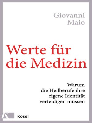 cover image of Werte für die Medizin